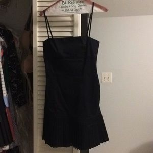 Elie Tahari Black Pressed Cotton Dress